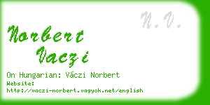 norbert vaczi business card