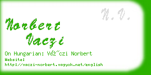 norbert vaczi business card